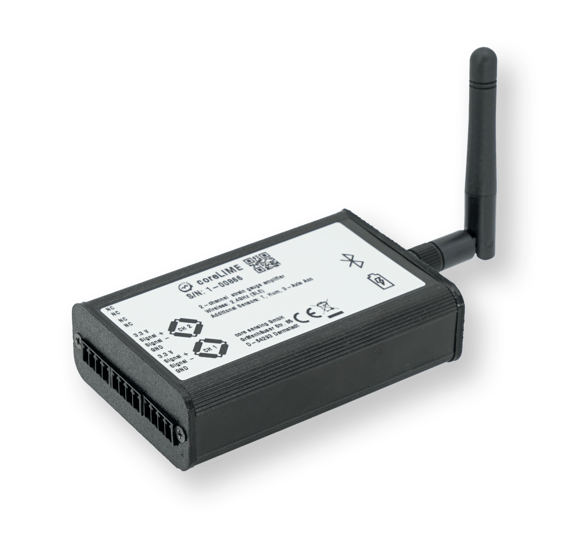 Bluetooth Sensorknoten für Dehnungsmessstreifen - core sensing shop